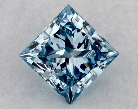 IGI 0.31 Carat Fancy Vivid Blue-VVS1 Princess Cut Lab-Grown Diamond