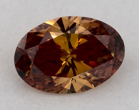IGI 0.53 Carat Fancy Orange-VS1 Oval Cut Lab-Grown Diamond