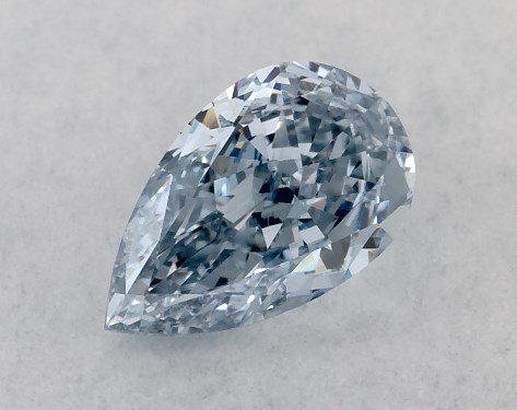 IGI 0.40 Carat Fancy Blue-VVS2 Pear Shaped Lab-Grown Diamond