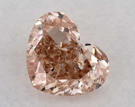 IGI 0.54 Carat Fancy Pinkish Brown-VVS2 Heart Shaped Lab-Grown Diamond