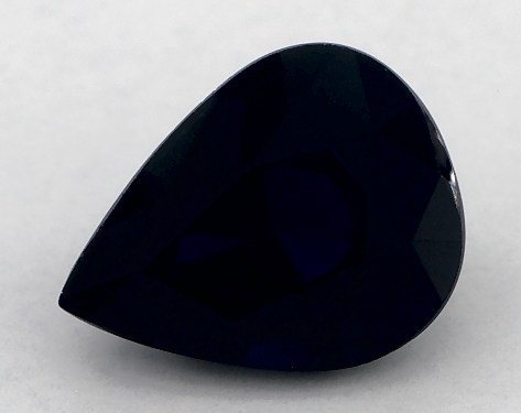 2.03 Carat Pear Natural Blue Sapphire