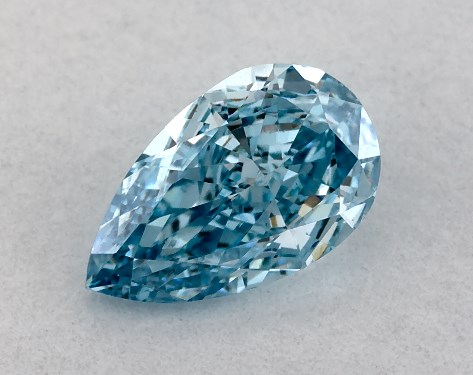 IGI 0.47 Carat Fancy Vivid Blue-VVS2 Pear Shaped Lab-Grown Diamond