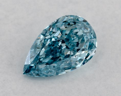 IGI 0.39 Carat Fancy Vivid Blue-VS1 Pear Shaped Lab-Grown Diamond