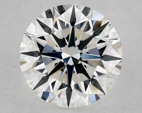 This 1.25 carat round diamond H color VVS2 clarity has Excellent proportions and a diamond grading report from GIA