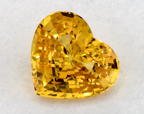 2.03 Carat Heart Natural Yellow Sapphire