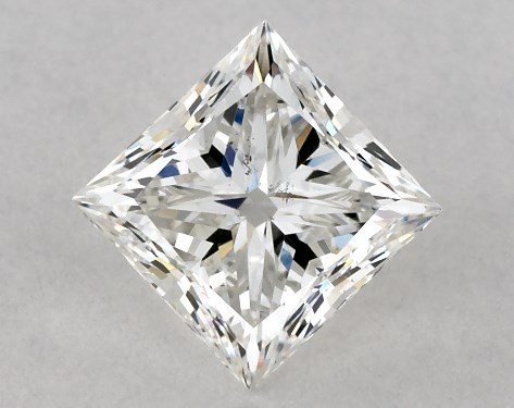 GIA 1.00 Carat H-SI1 Very Good Cut Princess Diamond