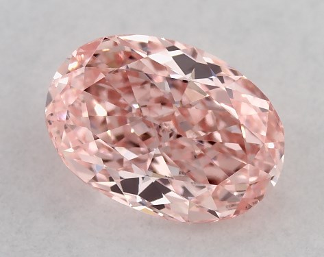 IGI 0.52 Carat Fancy Vivid Pink-VVS2 Oval Cut Lab-Grown Diamond