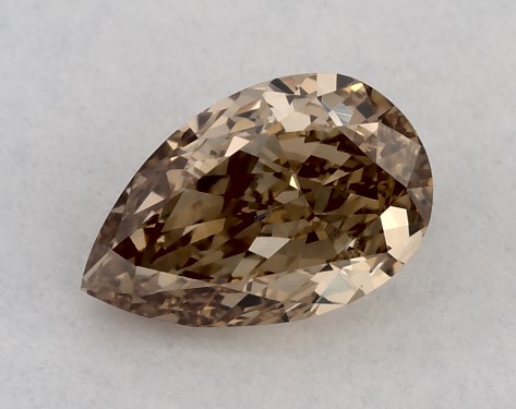 IGI 0.45 Carat Fancy Brown-VS1 Pear Shaped Lab-Grown Diamond