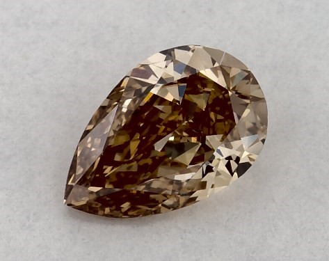 IGI 0.37 Carat Fancy Brown-VS1 Pear Shaped Lab-Grown Diamond