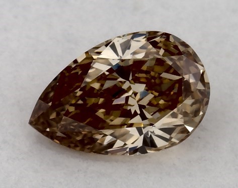 IGI 0.33 Carat Fancy Brown-VVS2 Pear Shaped Lab-Grown Diamond