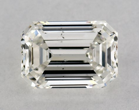 IGI 1.01 Carat H-SI1 Very Good Cut Emerald Diamond