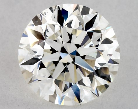 GIA 1.00 Carat H-SI1 Excellent Cut Round Diamond
