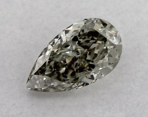 GIA 0.70 Carat Fancy Grayish Yellowish Green-VS1 Pear Shaped Diamond