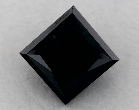 IGI 0.59 Carat Fancy Black-CO Princess Cut Diamond