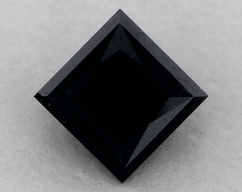 IGI 0.42 Carat Fancy Black-CO Princess Cut Diamond