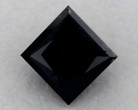 IGI 0.42 Carat Fancy Black-CO Princess Cut Diamond