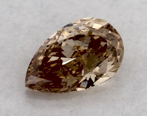 IGI 0.32 Carat Fancy Brown-VVS2 Pear Shaped Lab-Grown Diamond