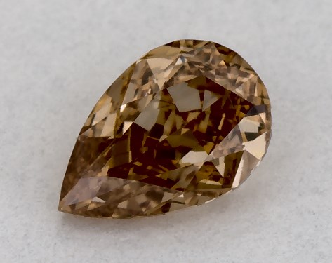 IGI 0.32 Carat Fancy Yellowish Brown-VVS2 Pear Shaped Lab-Grown Diamond