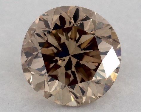 IGI 0.52 Carat Fancy Brown Orange-VS2 Round Cut Diamond