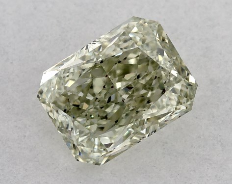 GIA 0.64 Carat Fancy Yellow Green-SI1 Radiant Cut Diamond