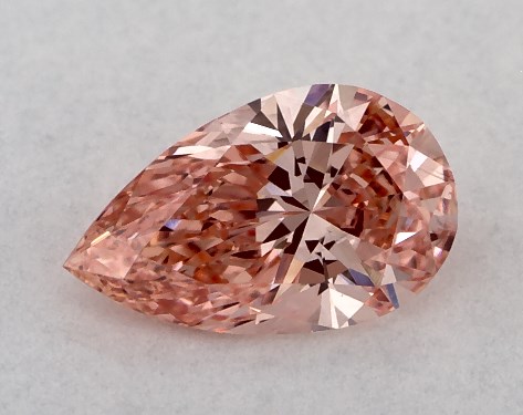 IGI 0.33 Carat Fancy Vivid Pink-VS1 Pear Shaped Lab-Grown Diamond
