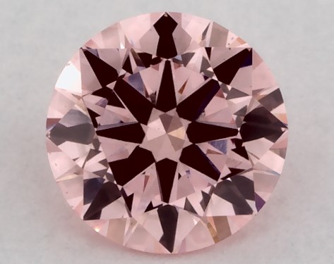 IGI 0.41 Carat Fancy Vivid Pink-VS1 Round Cut Lab-Grown Diamond