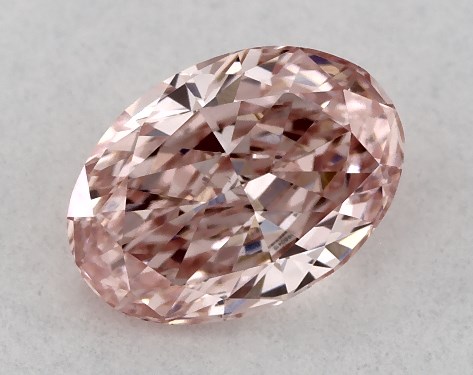IGI 0.55 Carat Fancy Vivid Pink-VS1 Oval Cut Lab-Grown Diamond