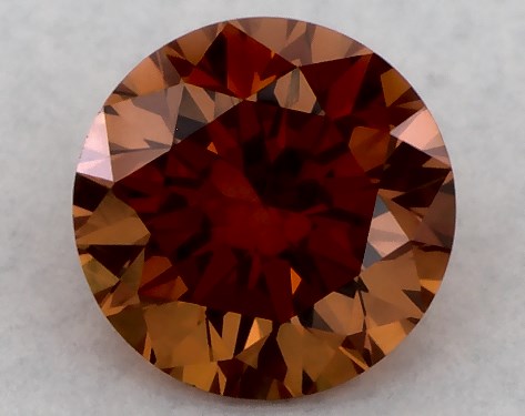 IGI 0.38 Carat Fancy Vivid Orange-VVS2 Round Cut Lab-Grown Diamond