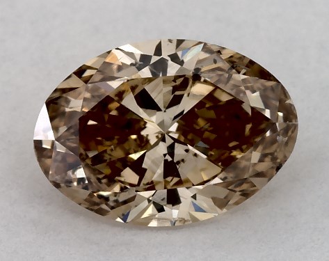 GIA 1.00 Carat Fancy Brown Orange-I1 Oval Cut Diamond