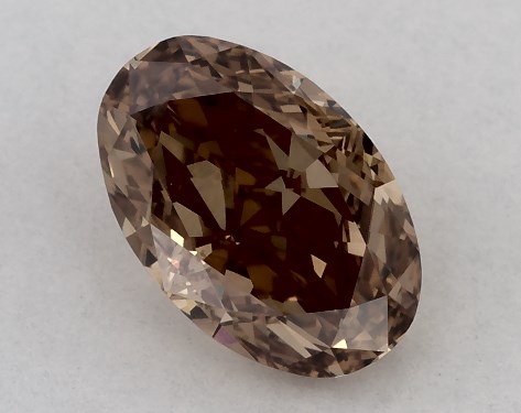 GIA 0.80 Carat Fancy Brown Orange-VS1 Oval Cut Diamond