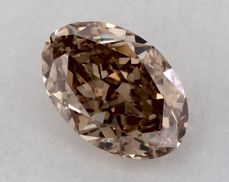 GIA 0.72 Carat Fancy Brown Orange-VVS2 Oval Cut Diamond