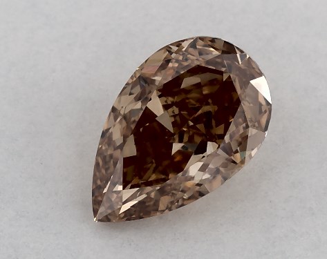 GIA 0.80 Carat Fancy Brown Orange-VS2 Pear Shaped Diamond