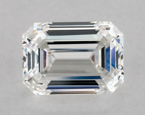 GIA 1.00 Carat H-SI1 Very Good Cut Emerald Diamond