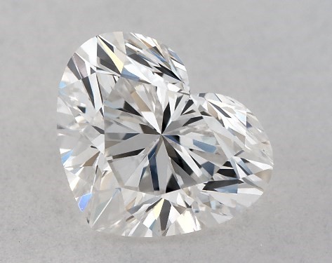 This 0.8 carat heart diamond F color IF clarity has Ideal proportions and a diamond grading report from GIA